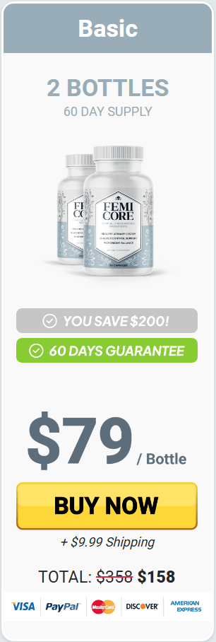 FemiCore one bottle package
